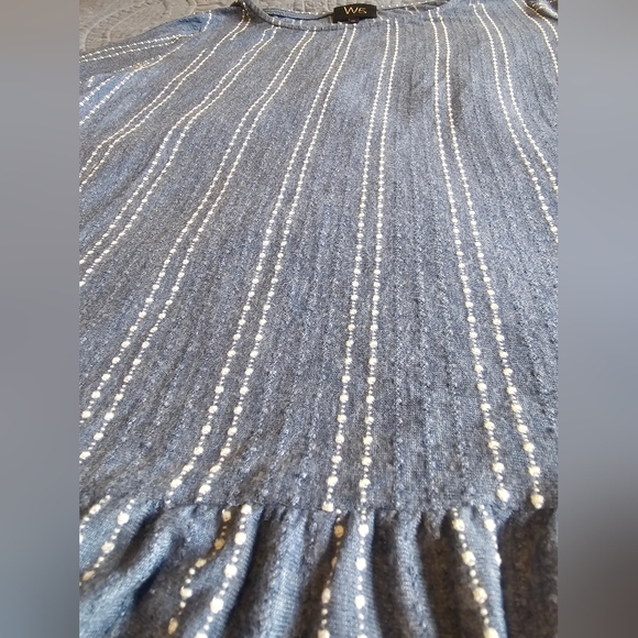 W5 Womens Blue and White Striped Top Size XL - Picture 1 of 7